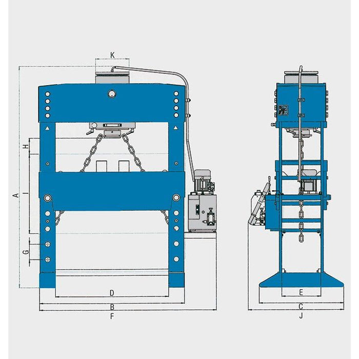 Knuth Hydraulic Workshop Press KNWP 100 HM L - 131765