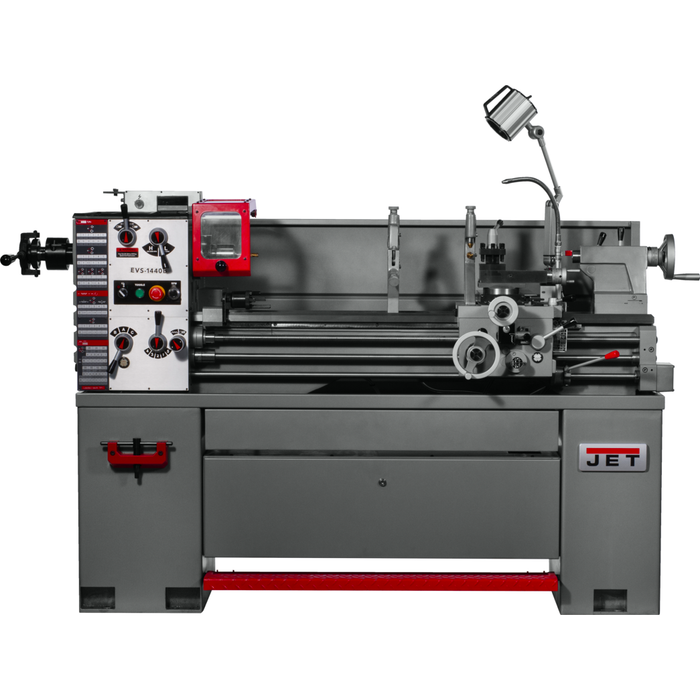 Jet EVS-1440 Electronic Variable Speed lathe with Newall DP700 DRO and Collet Closer, 3HP- 311449 - AlpineTech Company