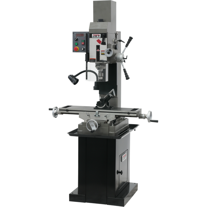 Jet JMD-45VSPFT Variable Speed Geared Head Square Column Mill/Drill with Power Downfeed & Newall DP700 2-Axis DRO-351156 - AlpineTech Company