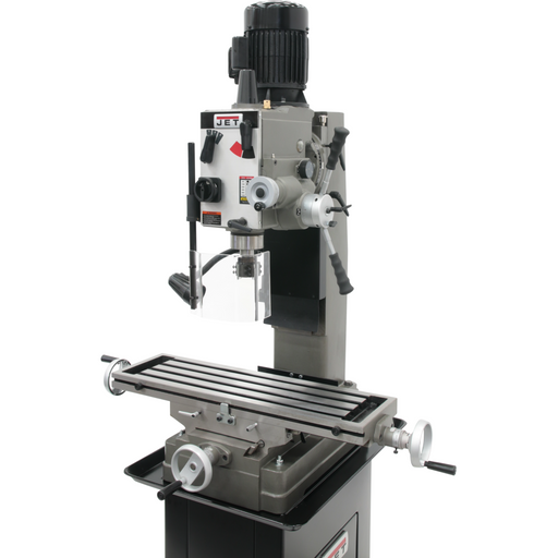 Jet JMD-45GHPF Geared Head Square Column Mill/Drill with Power Downfeed with DP500 2-Axis DRO & X-Axis Powerfeed-351161 - AlpineTech Company