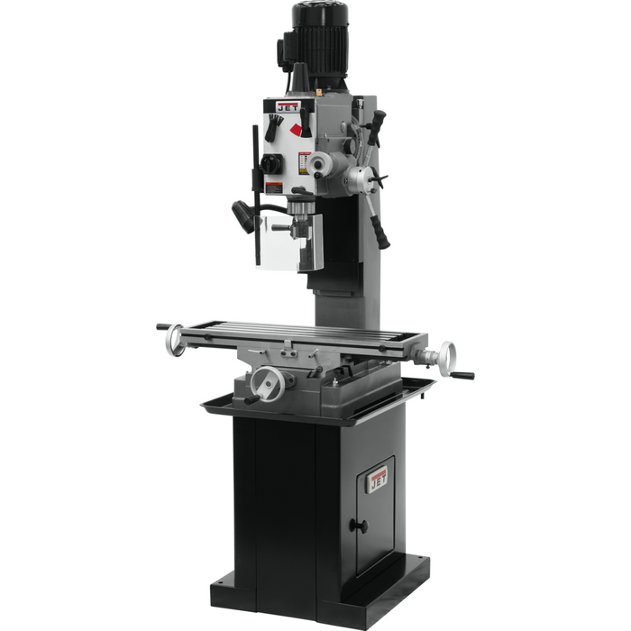 Jet JMD-45GHPF Geared Head Square Column Mill/Drill with Power Downfeed with DP500 2-Axis DRO & X-Axis Powerfeed-351161 - AlpineTech Company