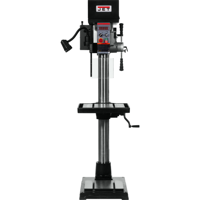 Jet The JET JDPE-20EVS-PDF 1-1/4" Drilling Capacity, 2HP, 115V, 1Ph Electronic Variable Speed Drill with Power Downfeed-354250 - AlpineTech Company