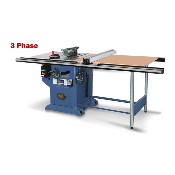 Oliver Machinery 12” 3 Phase 7.5 HP Professional Heavy-Duty Table Saw with 52” Rails with side table - 4045.004-A001