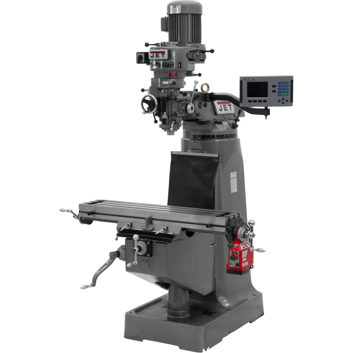 JET JTM-2 Mill With 3-Axis ACU-RITE 203 DRO (Quill) With X-Axis Powerfeed-690072 - AlpineTech Company