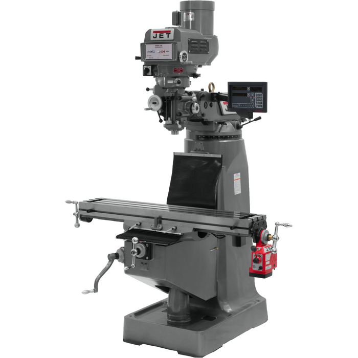 JET JTM-4VS Mill With 3-Axis Newall DP700 DRO (Quill) With X-Axis Powerfeed-690090 - AlpineTech Company