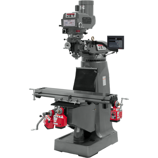 JET JTM-4VS Mill With 3-Axis Newall DP700 DRO (Knee) With X, Y and Z-Axis Powerfeeds-690093 - AlpineTech Company