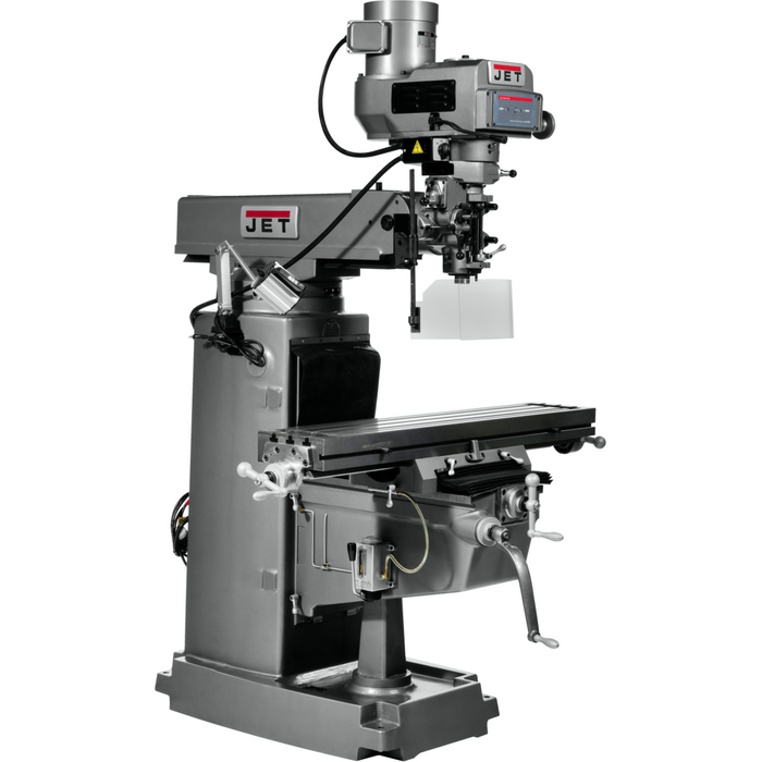 JET JTM-1050VS2 Mill With 3-Axis ACU-RITE 203 DRO (Quill) With X and Y-Axis Powerfeeds and Power Draw Bar-690151 - AlpineTech Company