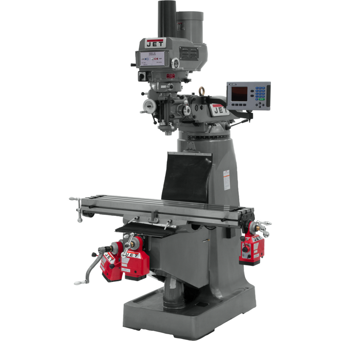 JET JTM-4VS Mill With 3-Axis ACU-RITE 203 DRO (Quill), X, Y and Z-Axis Powerfeeds With Power Drawbar-690153 - AlpineTech Company