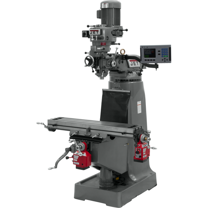 JET JTM-2 Mill With 3-Axis ACU-RITE 203 DRO (Quill) With X and Y-Axis Powerfeeds-690157 - AlpineTech Company