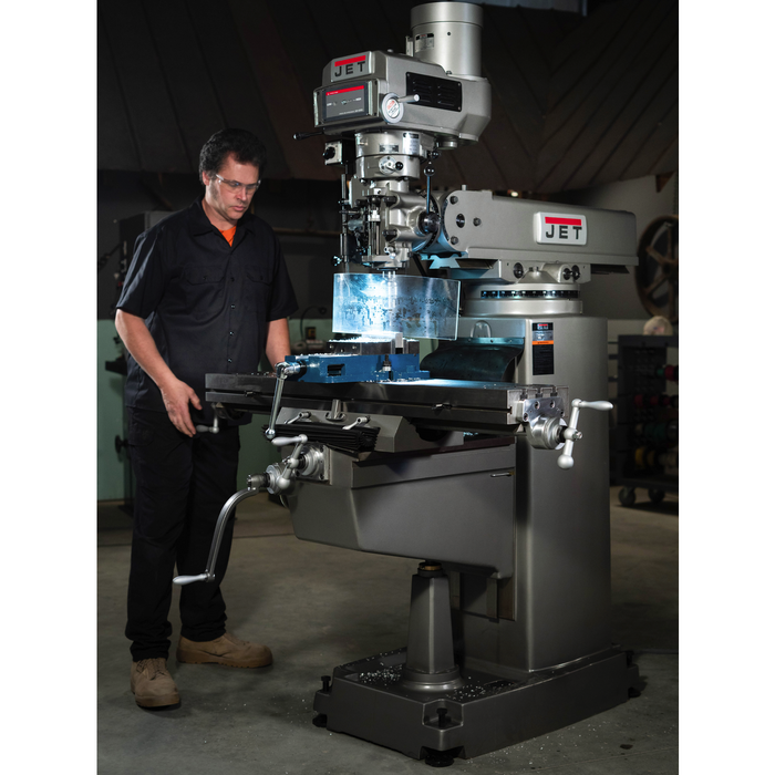 JET JTM-1050VS2 Mill With 3-Axis ACU-RITE 203 DRO (Knee) With X-Axis Powerfeed-690164 - AlpineTech Company