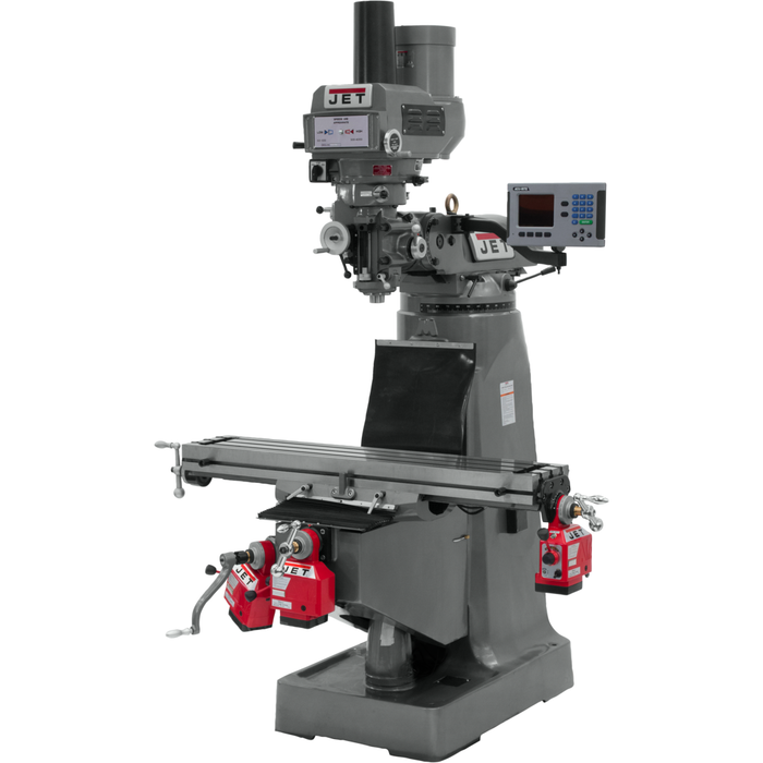 JET JTM-4VS Mill With Acu-Rite 203 DRO With X, Y & Z-Axis Powerfeeds With Air Powered Draw Bar-690231 - AlpineTech Company