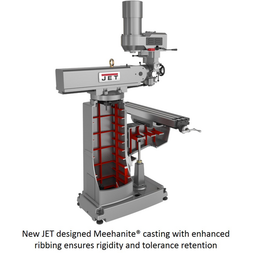 JET JTM-949EVS Mill With X, Y and Z-Axis Powerfeeds-690504 - AlpineTech Company