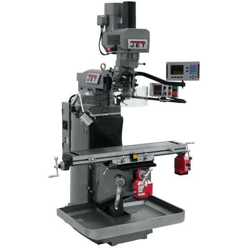 JET JTM-949EVS Mill With Acu-Rite 203 DRO With X and Y-Axis Powerfeeds and Air Powered Drawbar-690523 - AlpineTech Company