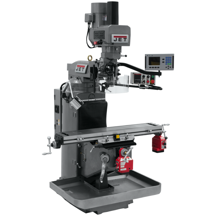 JET JTM-949EVS Mill With 3-Axis Acu-Rite 203 DRO (Knee) With X and Y-Axis Powerfeeds and Air Powered Draw Bar-690528 - AlpineTech Company