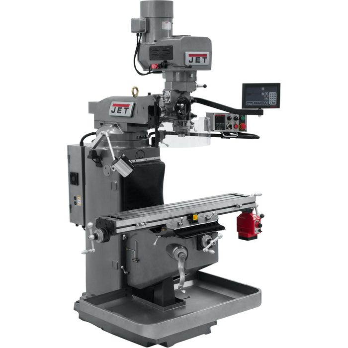 JET JTM-949EVS Mill With 3-Axis Newall DP700 DRO (Knee) With X-Axis Powerfeed-690540 - AlpineTech Company