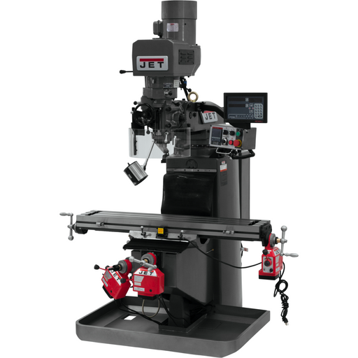 JET JTM-949EVS Mill With 3-Axis Newall DP700 DRO (Knee) With X, Y and Z-Axis Powerfeeds-690544 - AlpineTech Company