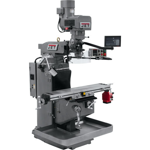 JET JTM-949EVS Mill With 3-Axis Newall DP700 DRO (Quill) With X-Axis Powerfeed-690545 - AlpineTech Company