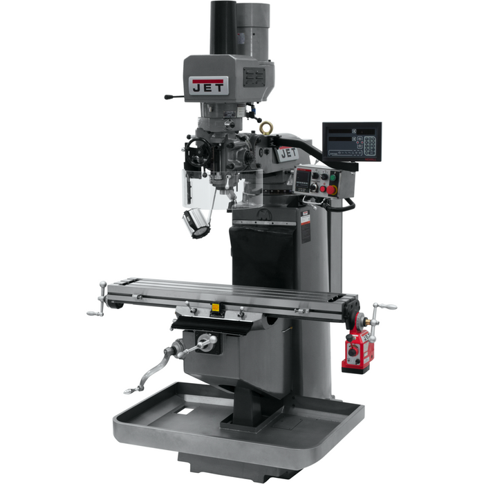 JET JTM-949EVS Mill With 3-Axis Newall DP700 DRO (Quill) With X-Axis Powerfeed and Air Powered Draw Bar-690546 - AlpineTech Company