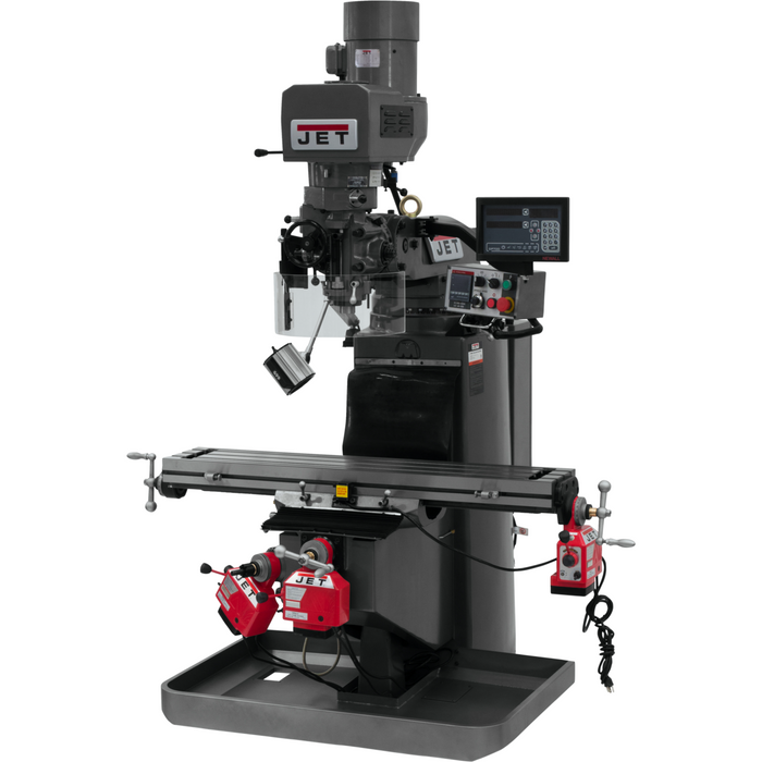 JET JTM-949EVS Mill With 3-Axis Newall DP700 DRO (Quill) With X, Y and Z-Axis Powerfeeds-690549 - AlpineTech Company