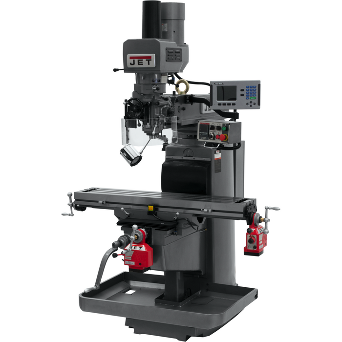 JET JTM-1050EVS2/230 Mill With 3-Axis Acu-Rite 203 DRO (Knee) With X and Y-Axis Powerfeeds and Air Powered Draw Bar-690627 - AlpineTech Company