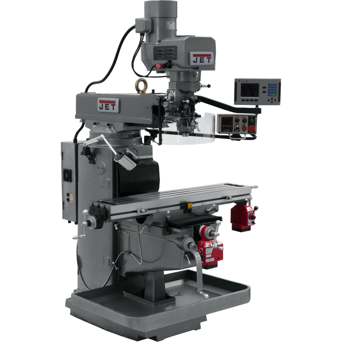 JET JTM-1050EVS2/230 Mill With 3-Axis Acu-Rite 203 DRO (Quill) With X and Y-Axis Powerfeeds-690631 - AlpineTech Company