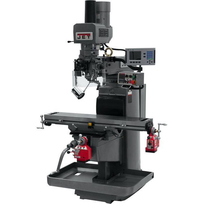 JET JTM-1050EVS2/230 Mill With 3-Axis Acu-Rite 203 DRO (Quill) With X and Y-Axis Powerfeeds and Air Powered Draw Bar-690632 - AlpineTech Company