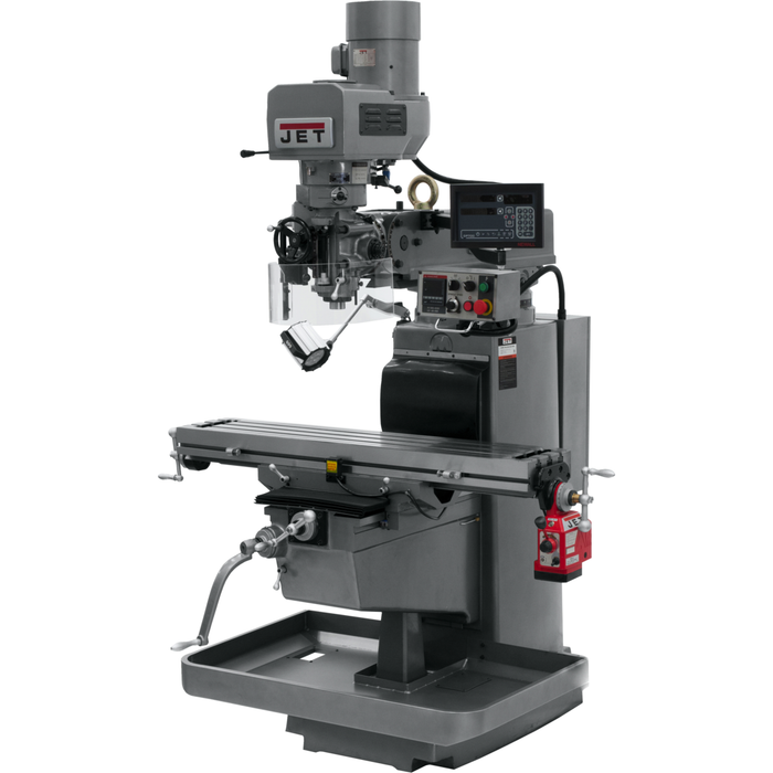 JET JTM-1050EVS2/230 Mill With 3-Axis Newall DP700 DRO (Knee) With X-Axis Powerfeed-690639 - AlpineTech Company