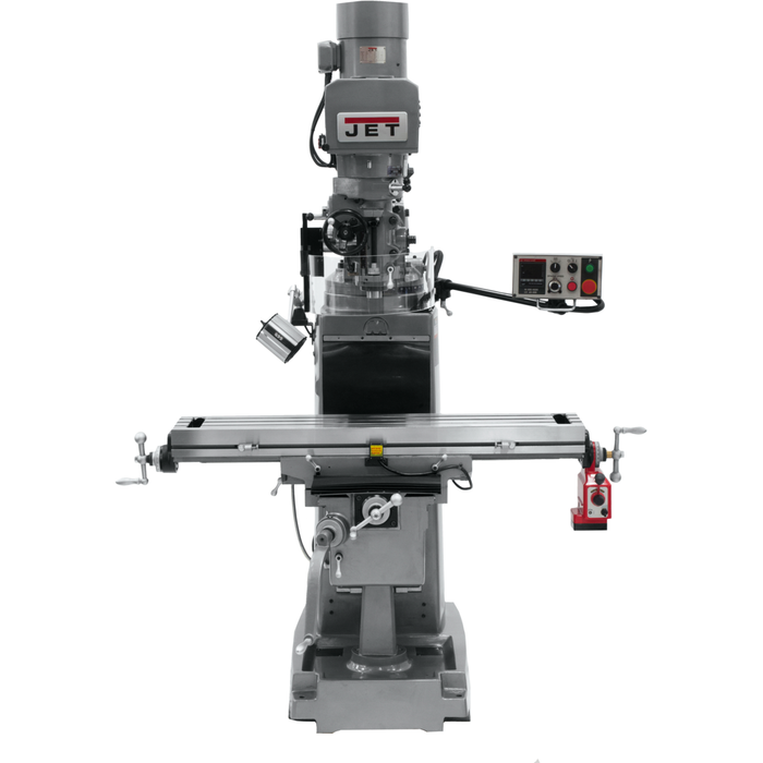 JET JTM-1050EVS2/230 Mill With 3-Axis Newall DP700 DRO (Knee) With X, Y and Z-Axis Powerfeeds-690643 - AlpineTech Company