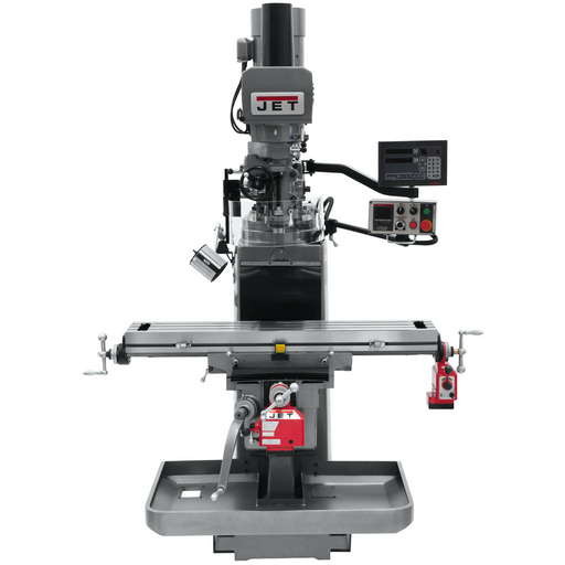 JET JTM-1050EVS2/230 Mill With 3-Axis Newall DP700 DRO (Quill) With X and Y-Axis Powerfeeds and Air Powered Draw Bar-690647 - AlpineTech Company