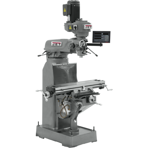 JET JVM-836-1 Mill With 3-Axis Newall DP700 DRO (Quill) and X-Axis Powerfeed-691177 - AlpineTech Company