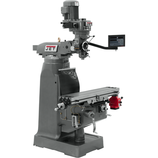 JET JTM-1 Mill With 3-Axis Newall DP700 DRO (Quill) With X-Axis Powerfeed-691191 - AlpineTech Company