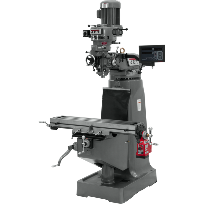 JET JTM-2 Mill With 3-Axis Newall DP700 DRO(Quill) With X-Axis Powerfeed-691198 - AlpineTech Company