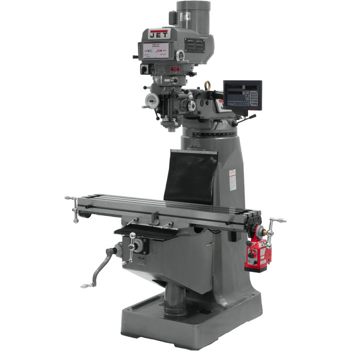 JET JTM-4VS Mill With 3-Axis Newall DP700 DRO (Knee) With X-Axis Powerfeed-691232 - AlpineTech Company