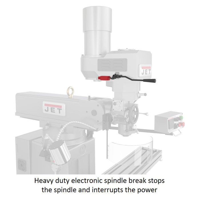 JET JTM-949EVS/230 Electronic Variable Speed Vertical Milling Machine 230V 3Ph-691500