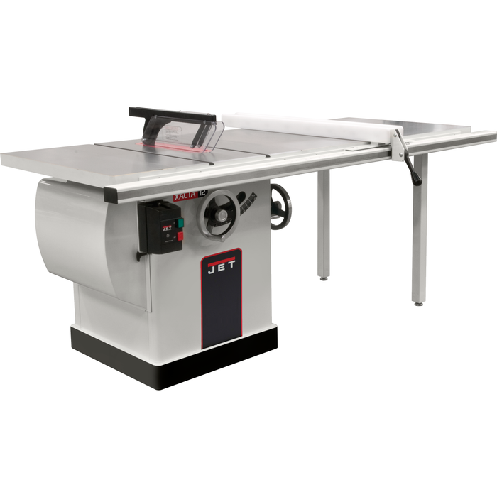 JET Deluxe XACTA 12" Cabinet Saw, 50" Rip, Cast Iron Wings, 5 HP, 1Ph 230V-JT9-708546PK