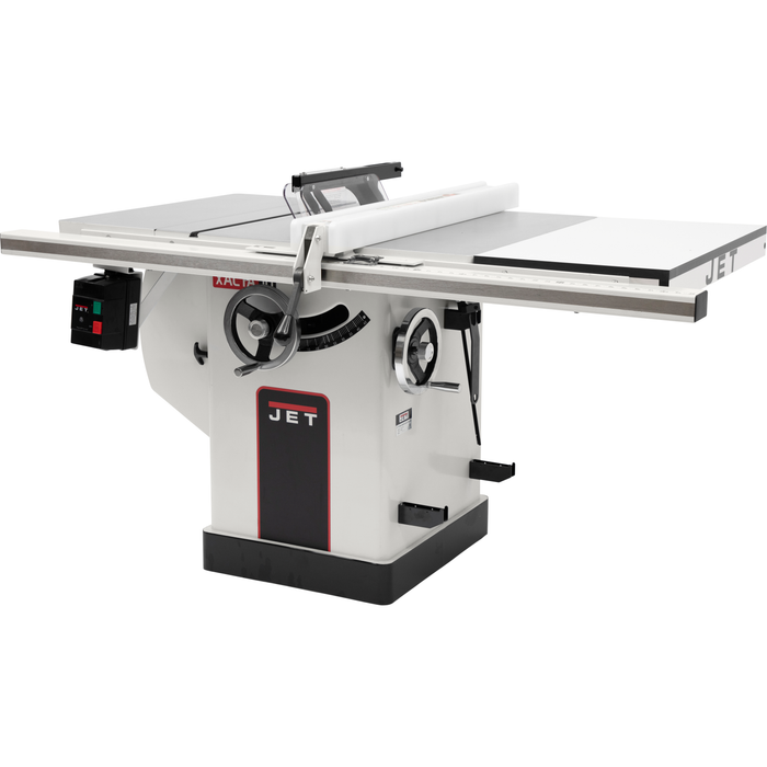 JET Deluxe XACTA 10" Cabinet Saw, 30" Rip, Cast Iron Wings, 3 HP, 1Ph 230V-JT9-708674PK