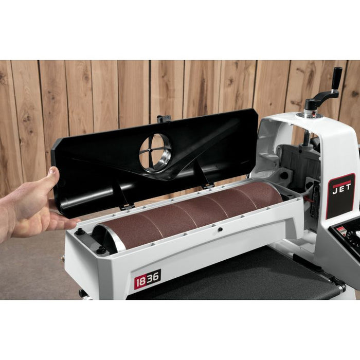 JET JWDS-1632, 16-Inch Drum Sander with Stand, 1-1/2 HP, 1Ph 115V-JT9-723520K