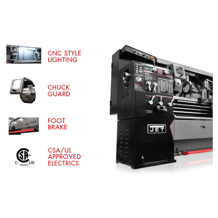 JET E-1236VS, Elite 12x36 EVS Lathe-892000 - AlpineTech Company