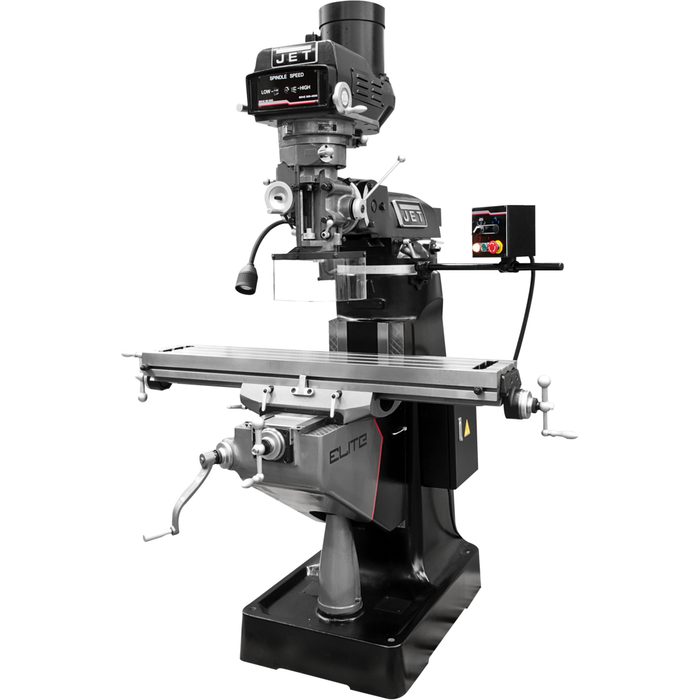 JET ETM-949 Mill with 3-Axis ACU-RITE 203 (Quill) DRO and X-Axis JET Powerfeed and USA Made Air Draw Bar-JT9-894118