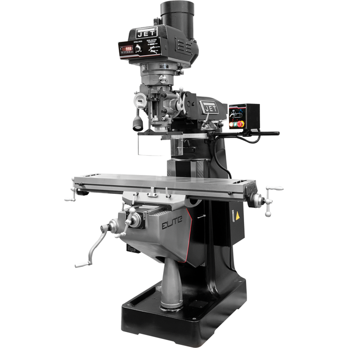 JET EVS-949 Mill with 2-Axis ACU-RITE 203 DRO and X-Axis JET Powerfeed and USA Made Air Draw Bar-JT9-894311