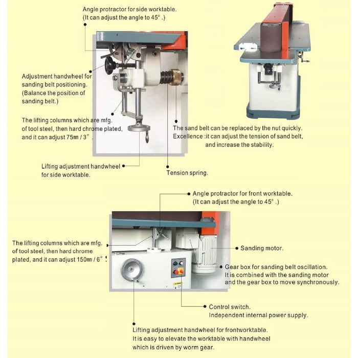 Castaly 6" x 36" Oscillating Twin Table Edge Sander- EGS-636