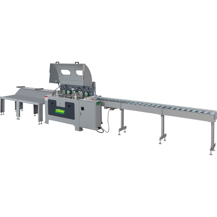 Castaly  Feed Through Auto End Matcher / Tenonor / Finger Jointer (include 12 ft Power Rollers Infeed Conveyor & 7 ft Outfeed Table) - SFJ-250A