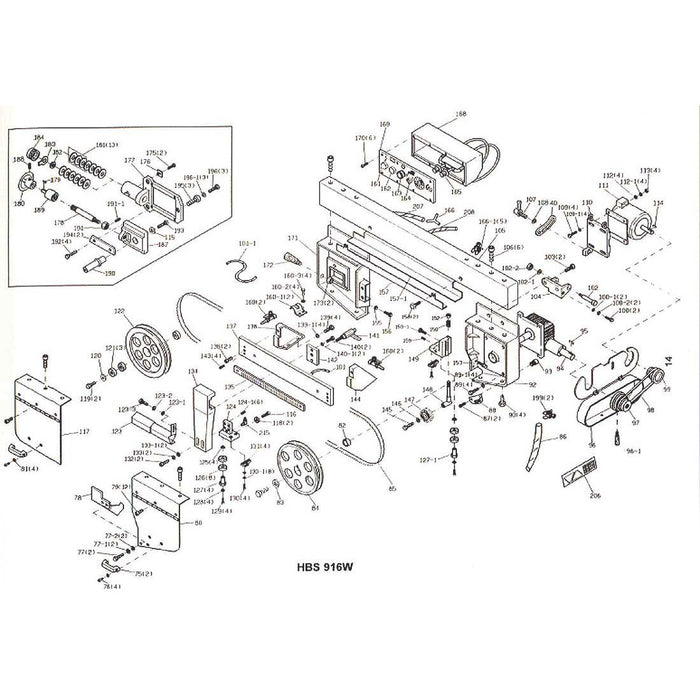 Jet HBS-916, 9" x 16" Horizontal Bandsaw-414468 - AlpineTech Company