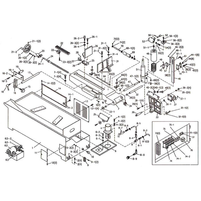 Jet HBS-1321W, 13" x 21" Semi-Auto Horizontal Bandsaw-414471 - AlpineTech Company