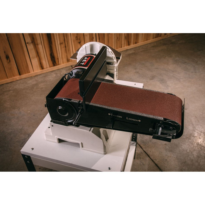 JET JSG-96OS, 6" x 48" Belt / 9" Disc Sander with Open Stand, 3/4HP 1Ph, 115V-JT9-708596K