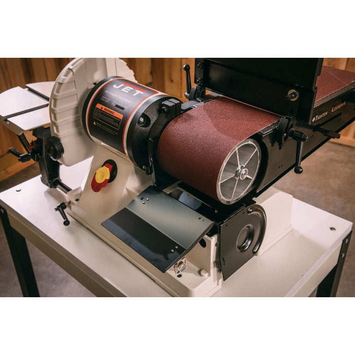 JET JSG-96CS, 6" x 48" Belt / 9" Disc Sander with Closed Stand, 3/4HP 1Ph, 115V-JT9-708597K