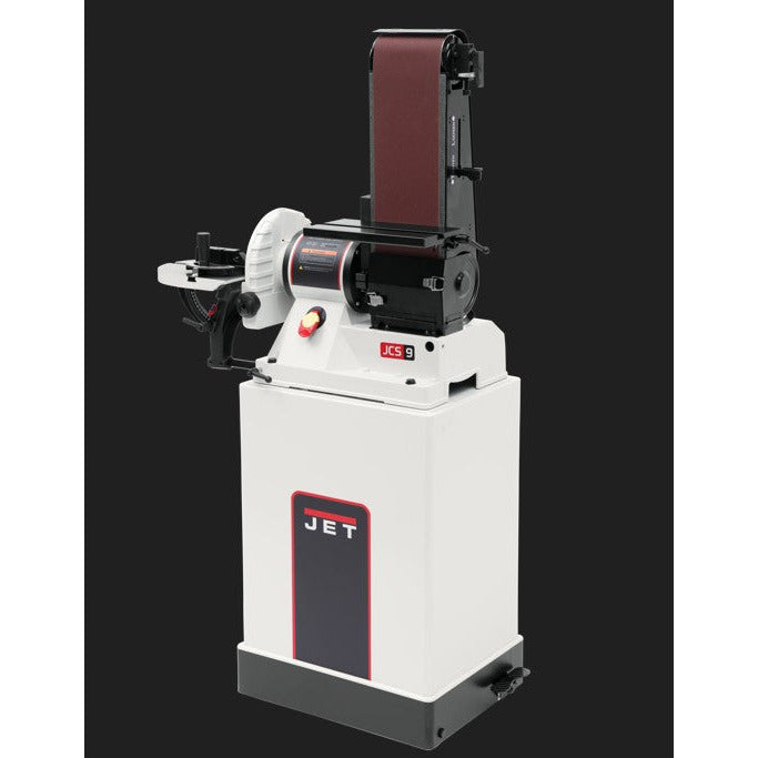 JET JSG-96CS, 6" x 48" Belt / 9" Disc Sander with Closed Stand, 3/4HP 1Ph, 115V-JT9-708597K