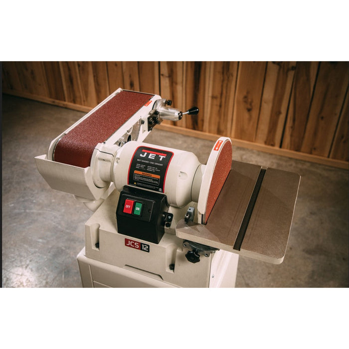 JET JSG-6DCK, 6" x 48" Belt / 12" Disc Sander with Open Stand-JT9-708599K