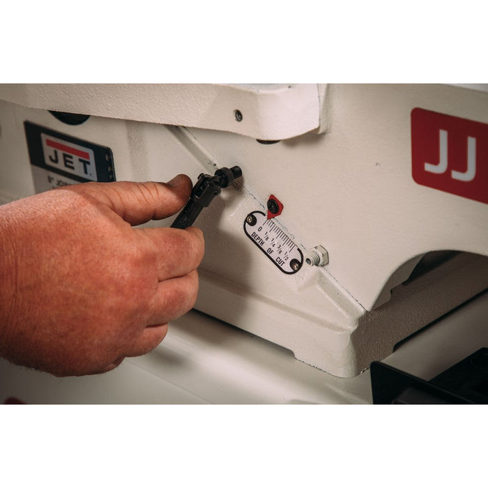 JET JWJ-8HH, 8-Inch Jointer, Helical Cutterhead, 2 HP, 1Ph 230V-JT9-718250K