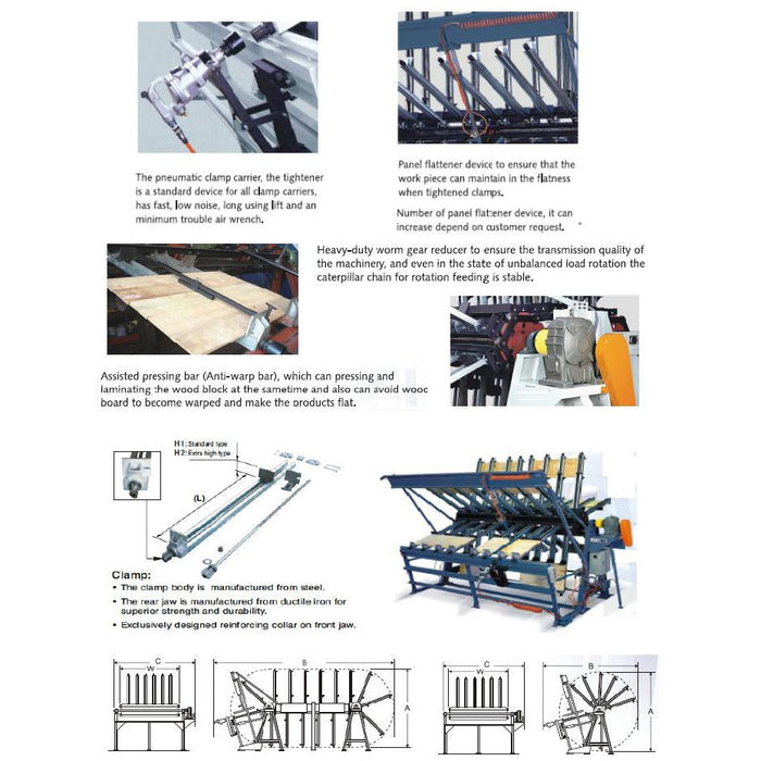 Castaly 4' x 8' 30 SECTIONS SEMI-AUTO CLAMP CARRIER - CC-4830AC - AlpineTech Company